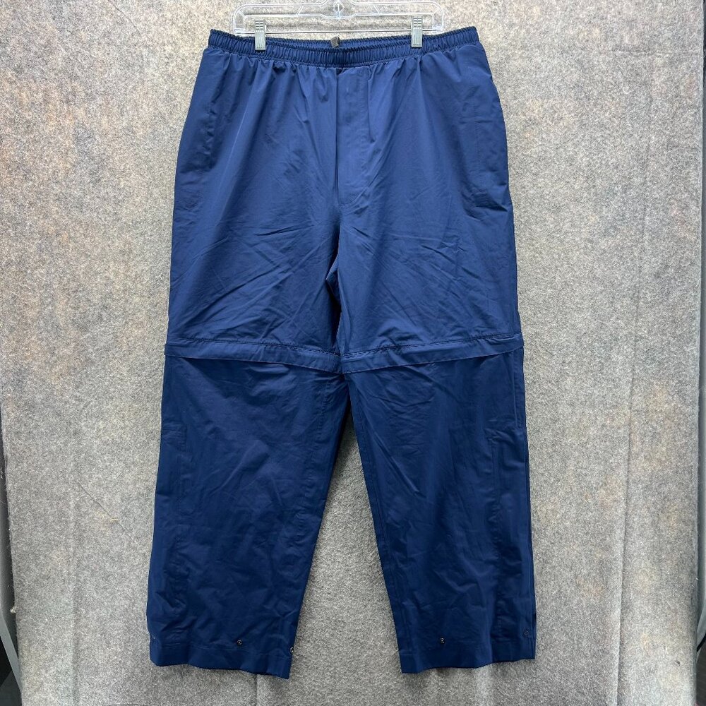 Zero Restrictions Pants Men Large Blue Polyester 2 in 1 Hiking Stretch Vtg